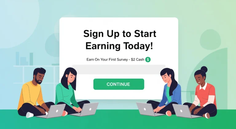 A Survey/Sign-Up Page illustration